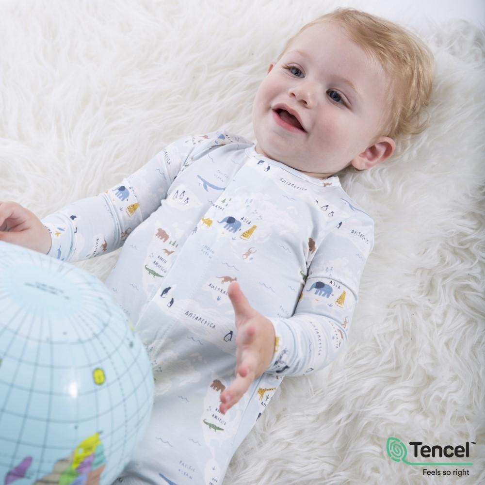Sea The World Magnetic Modal Footed Pajama-Pajamas-Magnetic Me-Newborn-bluebird baby & kids