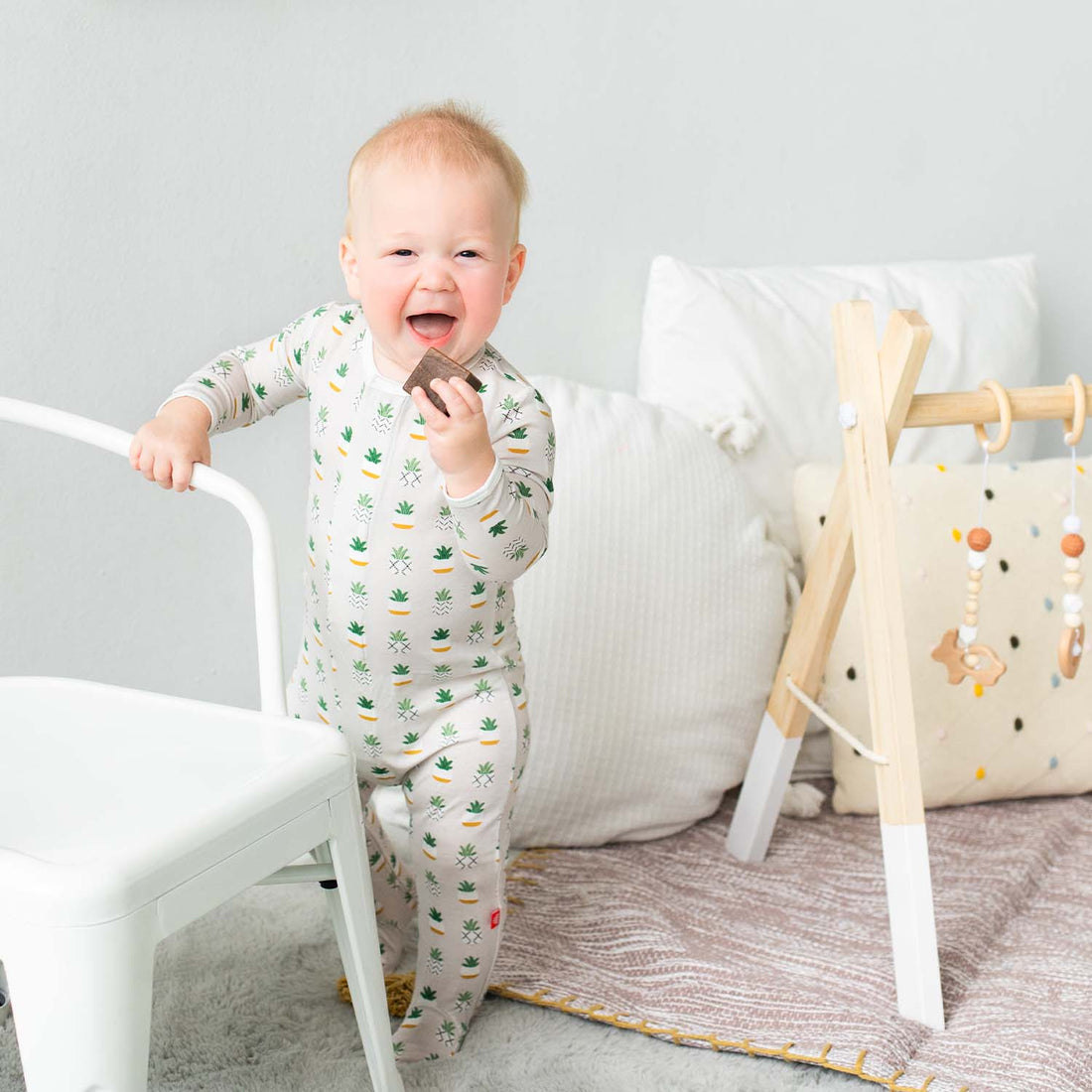 You Had me at Aloe Magnetic Modal Footed Pajama-Pajamas-Magnetic Me-Newborn-bluebird baby & kids