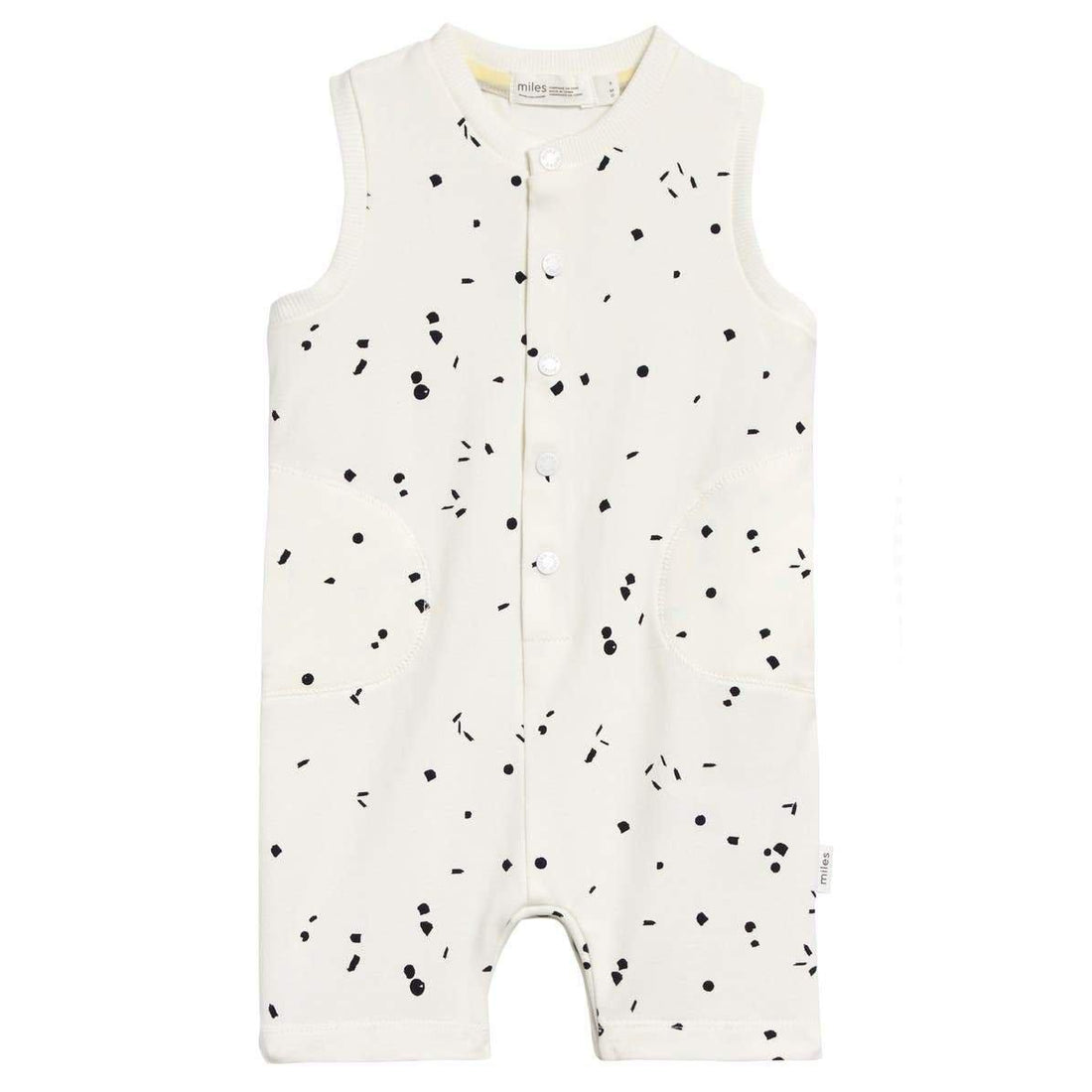 Print Sleeveless Romper-Rompers-Miles Baby-0-3 M-bluebird baby & kids