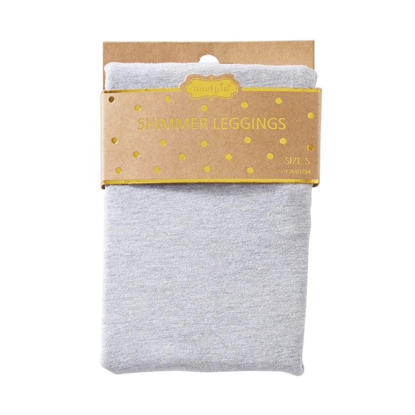 Gray Shimmer Leggings-Bottoms-Mudpie-12-18 M-bluebird baby & kids