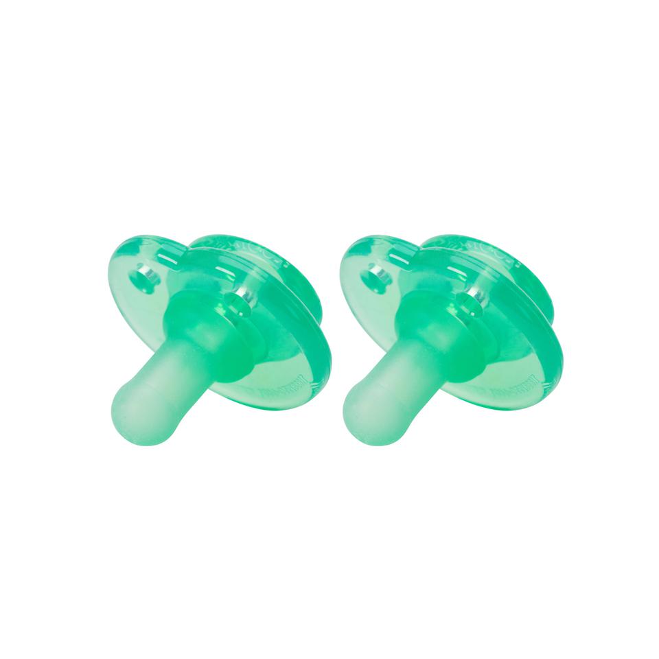 Nookums Paci-Plushies Replacement Pacifier - Green 2 Pack-Pacifiers & Teethers-Nookums-bluebird baby & kids