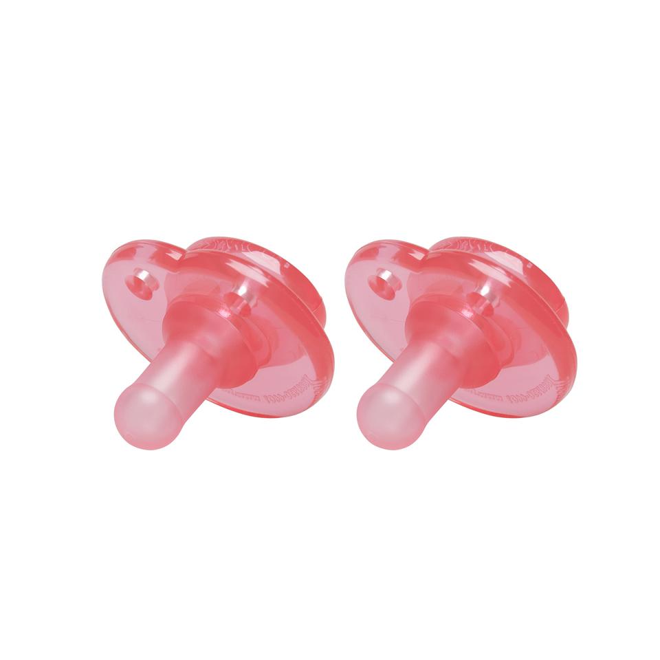 Nookums Paci-Plushies Replacement Pacifier - Pink 2 Pack-Pacifiers & Teethers-Nookums-bluebird baby & kids
