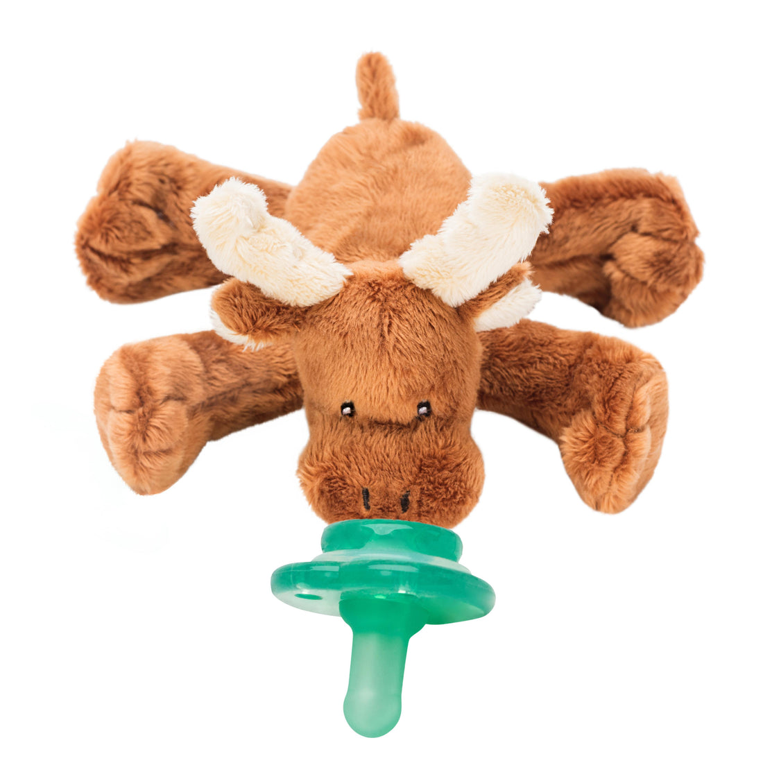 Paci-Plushies Buddies – Marley Moose-Pacifiers & Teethers-Nookums-Brown-bluebird baby & kids