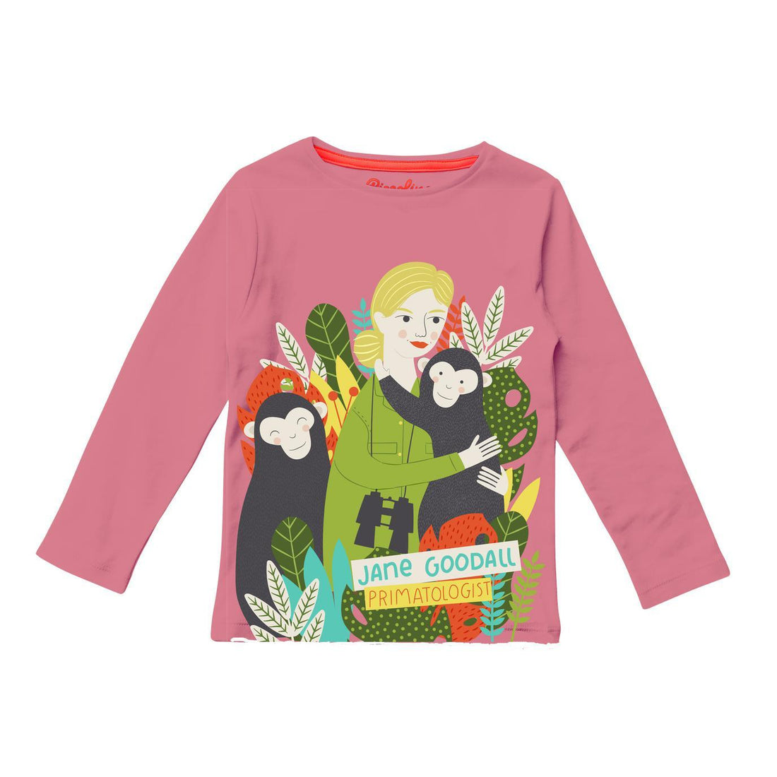 Jane Goodall Long Sleeve Trailblazer Tee-Tops & Tees-Piccolina Kids-2-bluebird baby & kids