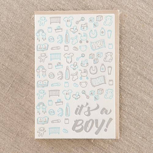 Its A Boy! Greeting Card-Pike Street Press-bluebird baby & kids