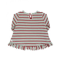 Peppermint Stripe Ruffle Hem Top-Tops & Tees-RuffleButts-12-18 M-bluebird baby & kids