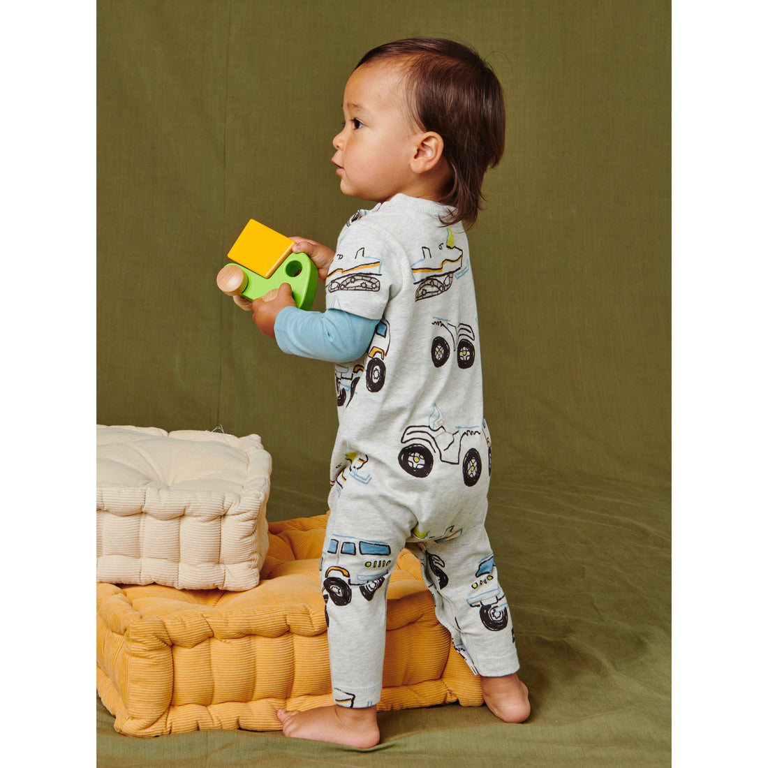 Layered Sleeve Baby Romper-Rompers-Tea Collection-0-3 M-bluebird baby & kids