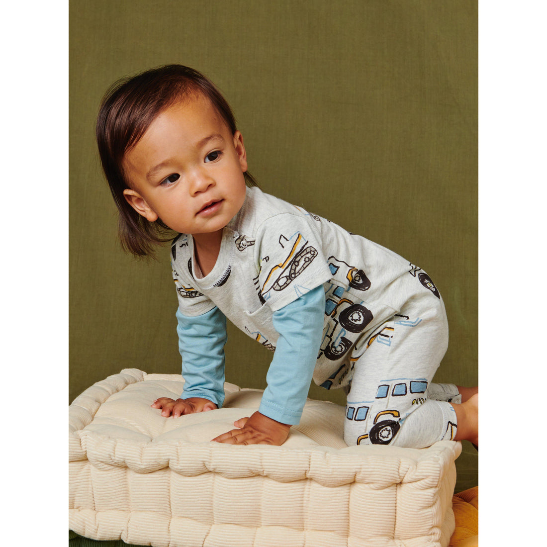 Layered Sleeve Baby Romper-Rompers-Tea Collection-0-3 M-bluebird baby & kids