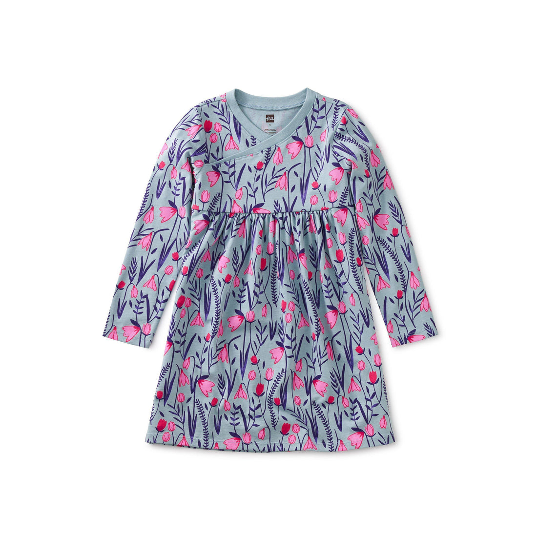 Long Sleeve Wrap Dress-Dresses-Tea Collection-2-bluebird baby & kids