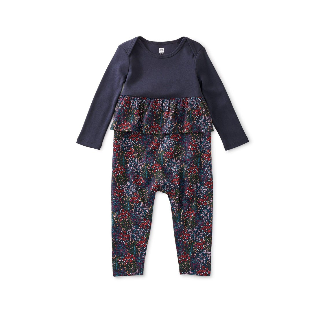 Pretty Peplum Baby Romper-Rompers-Tea Collection-6-9 M-bluebird baby & kids
