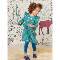 Ruffle Shoulder Woven Dress-Dresses-Tea Collection-2-bluebird baby & kids