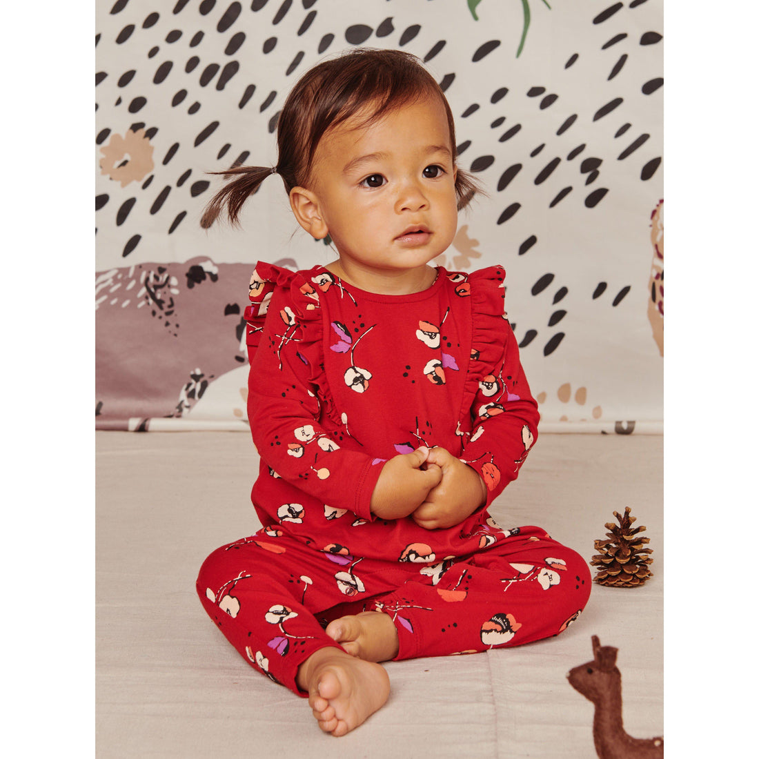 Ruffle Sleeve Baby Romper-Rompers-Tea Collection-0-3 M-bluebird baby & kids