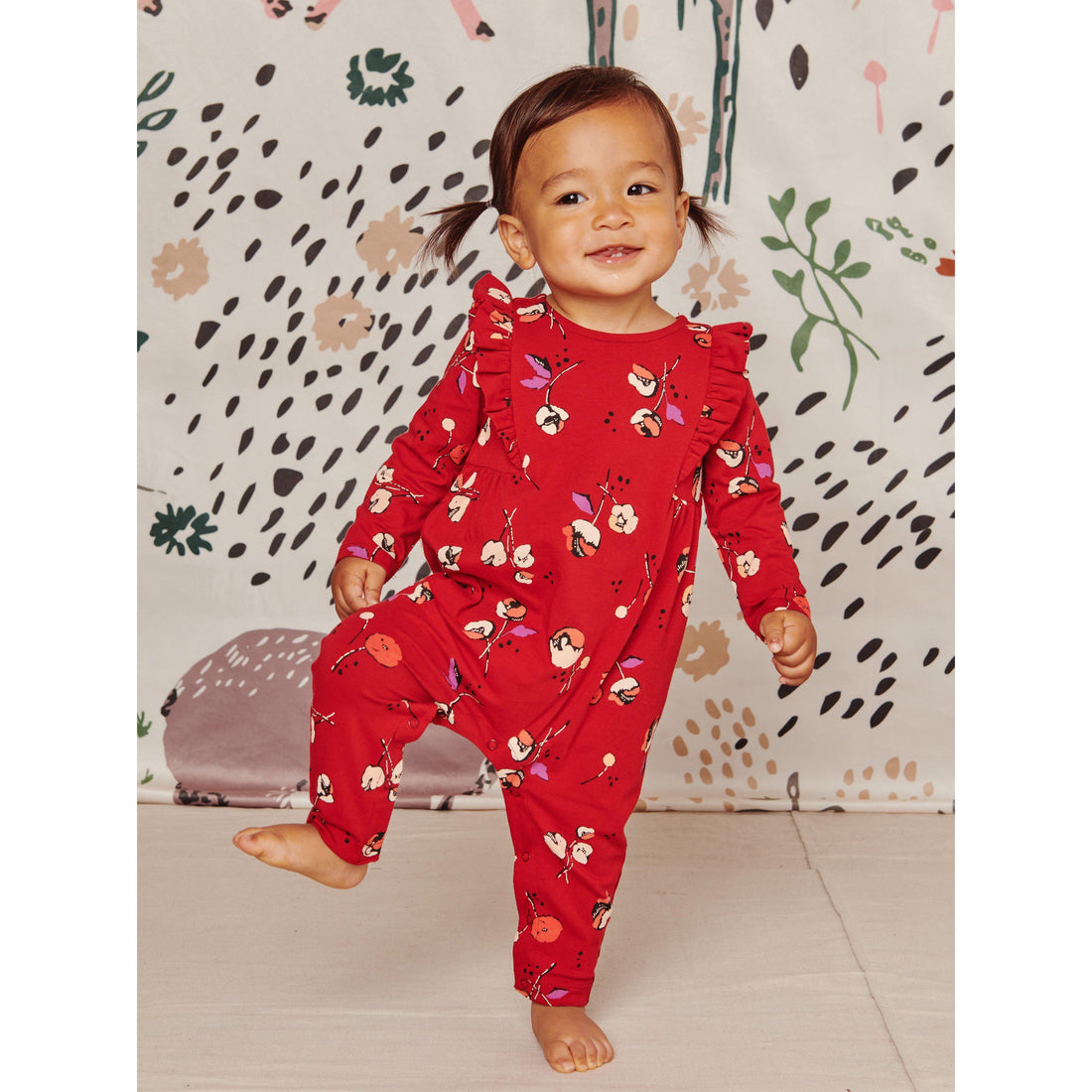Ruffle Sleeve Baby Romper-Rompers-Tea Collection-0-3 M-bluebird baby & kids