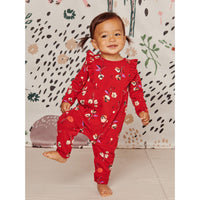Ruffle Sleeve Baby Romper-Rompers-Tea Collection-0-3 M-bluebird baby & kids