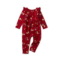 Ruffle Sleeve Baby Romper-Rompers-Tea Collection-0-3 M-bluebird baby & kids