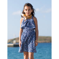 Sunken Treasure Navy Flutter Bow Dress-Dresses-Tea Collection-2-bluebird baby & kids