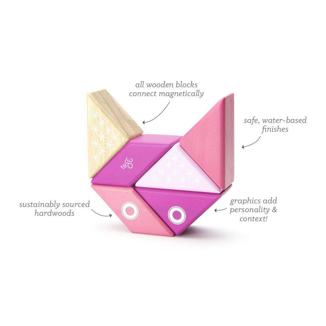 Travel Pals - Cat Magnetic Wooden Block Set-Wooden Toys-Tegu-bluebird baby & kids