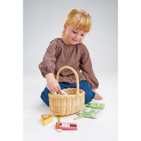 Wicker Shopping Basket-Wooden Toys-Tender Leaf Toys-bluebird baby & kids