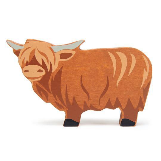 Wood Highland Cow Toy-Wooden Toys-Tender Leaf Toys-bluebird baby & kids