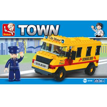 Small School Bus Building Brick Kit-Building Toys-Texas Toy Distribution-bluebird baby & kids