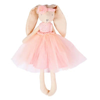Marcella the Bunny - Ballerina in Pink Toile Skirt-Stuffed Animals-Tikiri Toys LLC-bluebird baby & kids