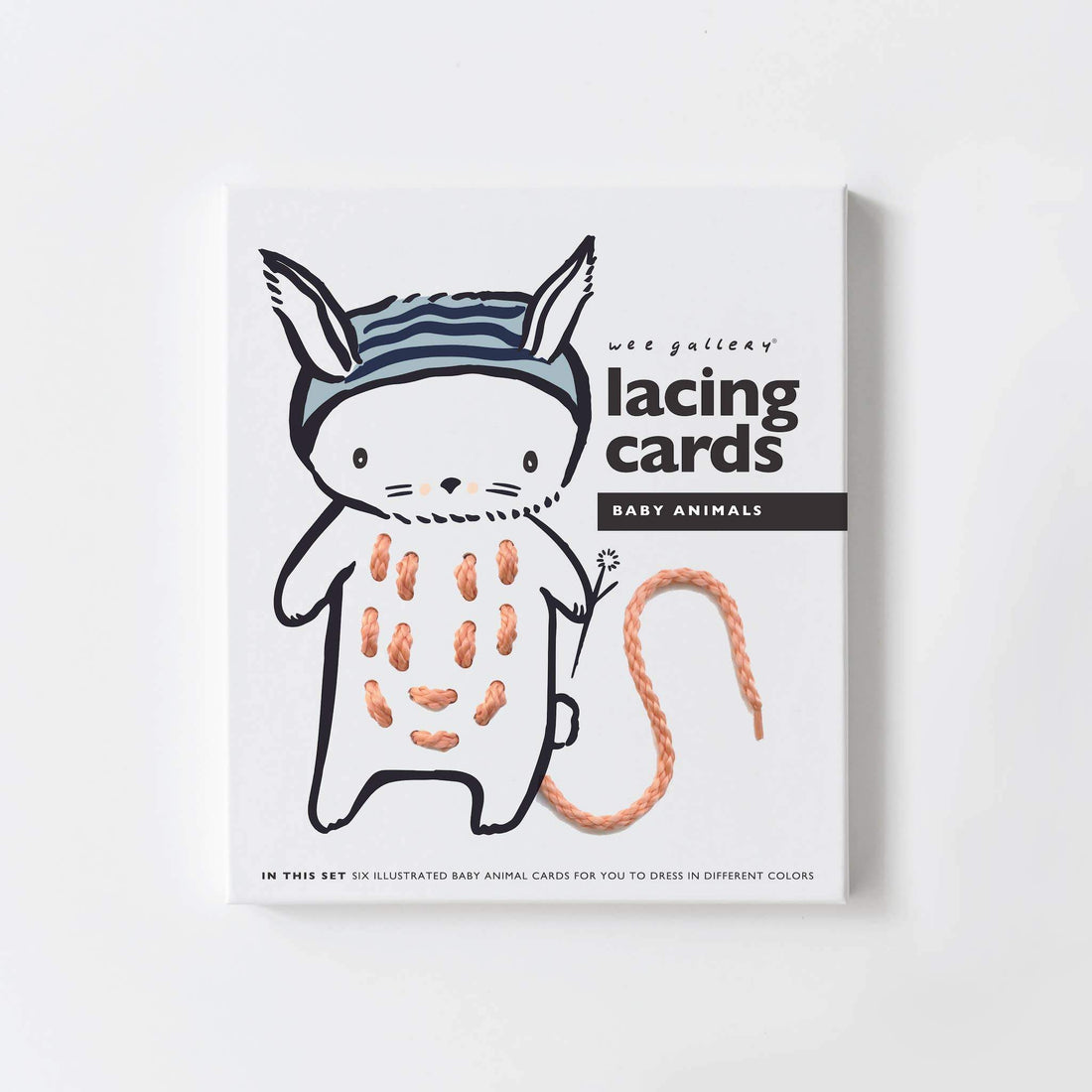 Lacing Cards - Baby Animals-Wee Gallery-bluebird baby & kids