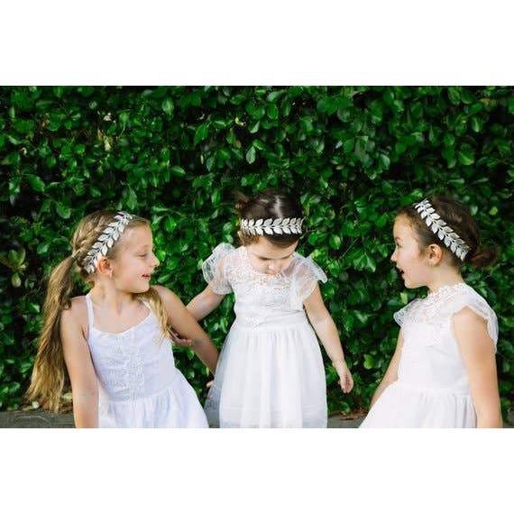 Athena Grecian Goddess Headband, Silver-Hair Accessories-bluebird baby & kids-bluebird baby & kids