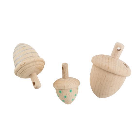 Little Spinning Top Acorns-Wooden Toys-kiko+ & gg*-bluebird baby & kids